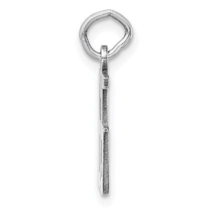 Sterlingsilber Silber/rhodiniert Länglich Zahl 65 Charm