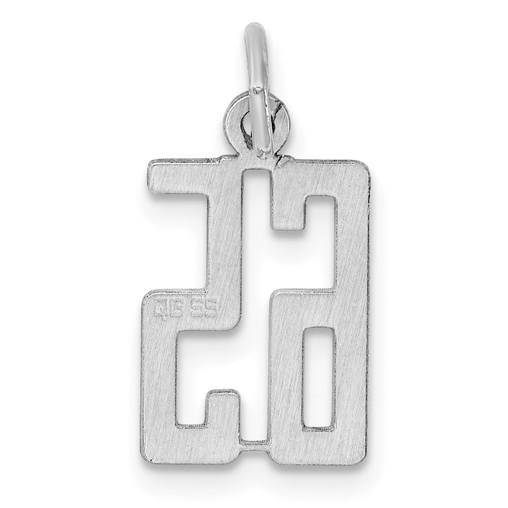 Sterlingsilber Silber/rhodiniert Länglich Zahl 65 Charm