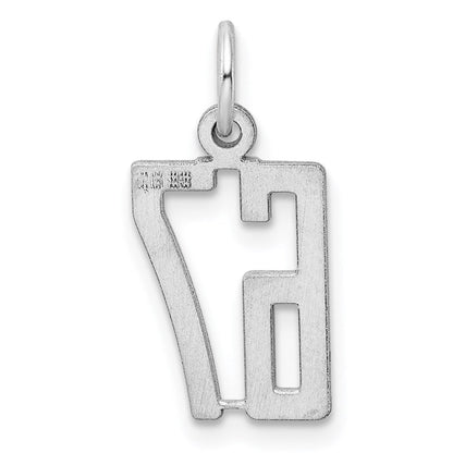 Sterlingsilber Silber/rhodiniert Länglich Zahl 67 Charm