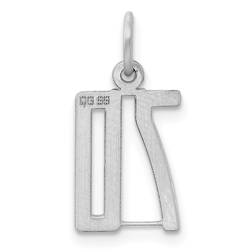 Sterlingsilber Silber/rhodiniert Länglich Zahl 70 Charm