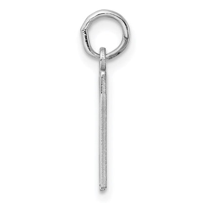 Sterlingsilber Silber/rhodiniert Länglich Zahl 77 Charm