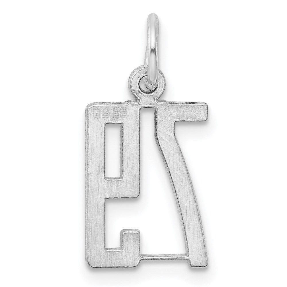 Sterlingsilber Silber/rhodiniert Länglich Zahl 79 Charm