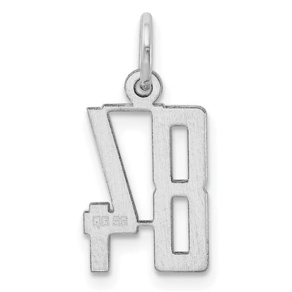 Sterlingsilber Silber/rhodiniert Länglich Zahl 84 Charm