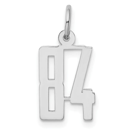 Sterlingsilber Silber/rhodiniert Länglich Zahl 84 Charm
