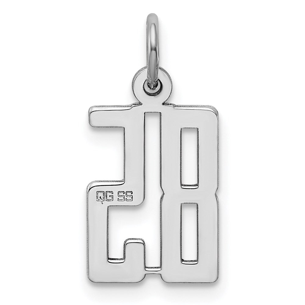 Sterlingsilber Silber/rhodiniert Länglich Zahl 85 Charm