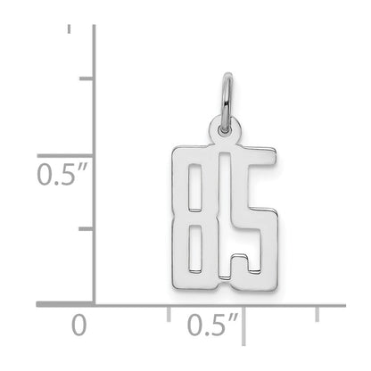 Sterlingsilber Silber/rhodiniert Länglich Zahl 85 Charm
