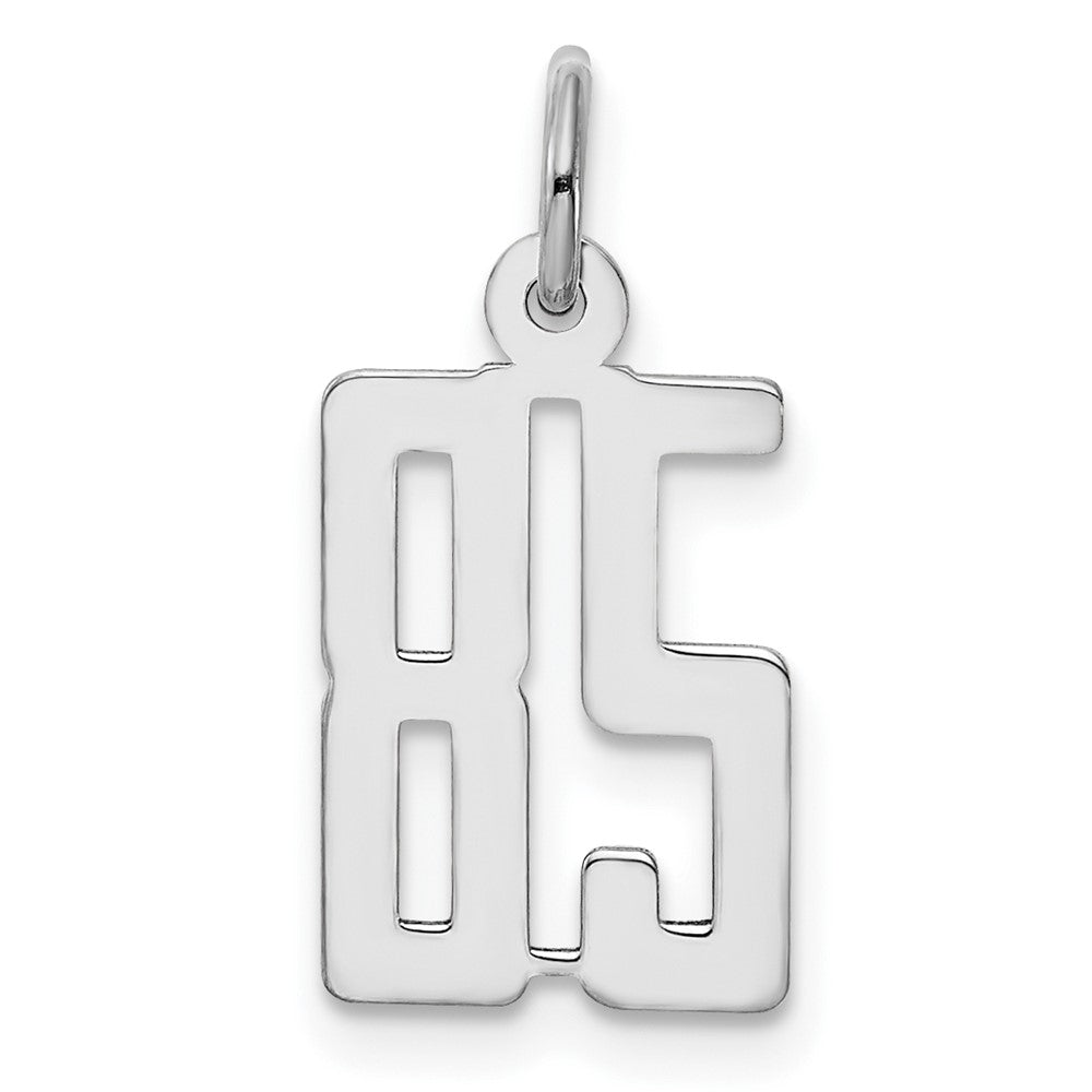 Sterlingsilber Silber/rhodiniert Länglich Zahl 85 Charm