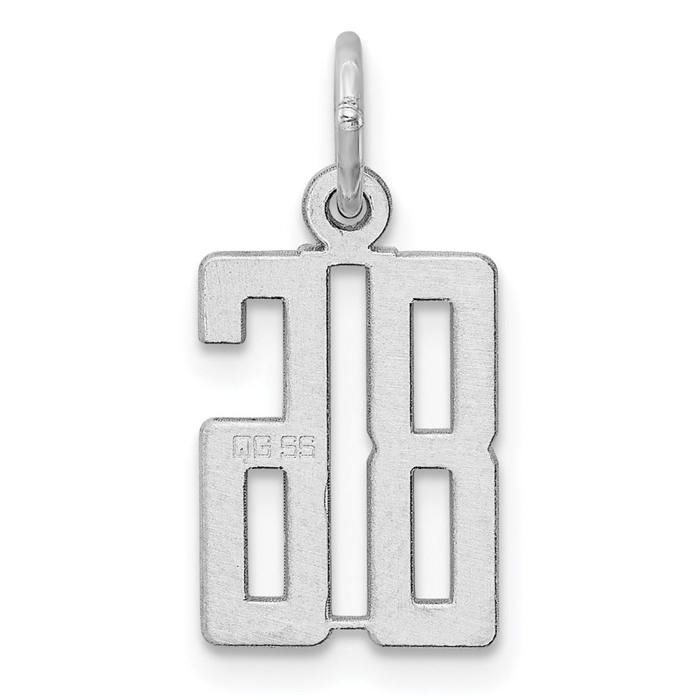 Sterlingsilber Silber/rhodiniert Länglich Zahl 86 Charm