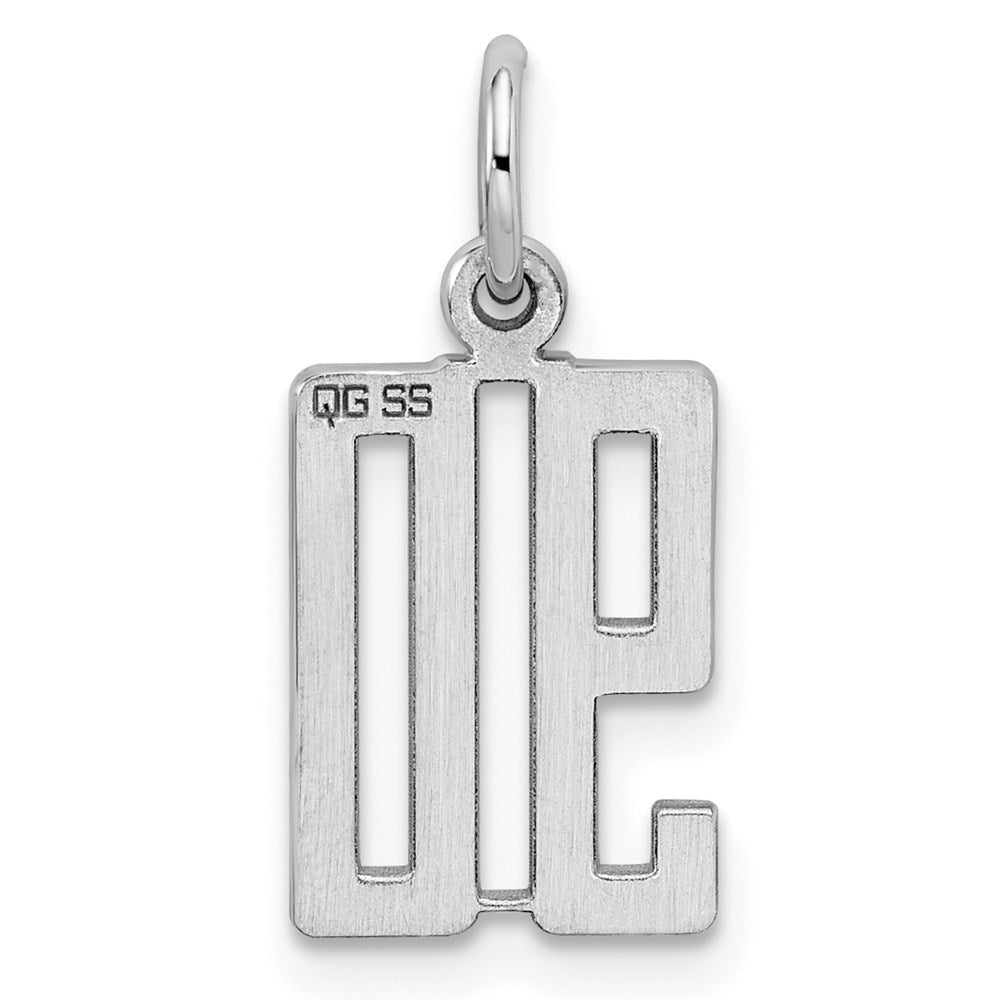 Sterlingsilber Silber/rhodiniert Länglich Zahl 90 Charm
