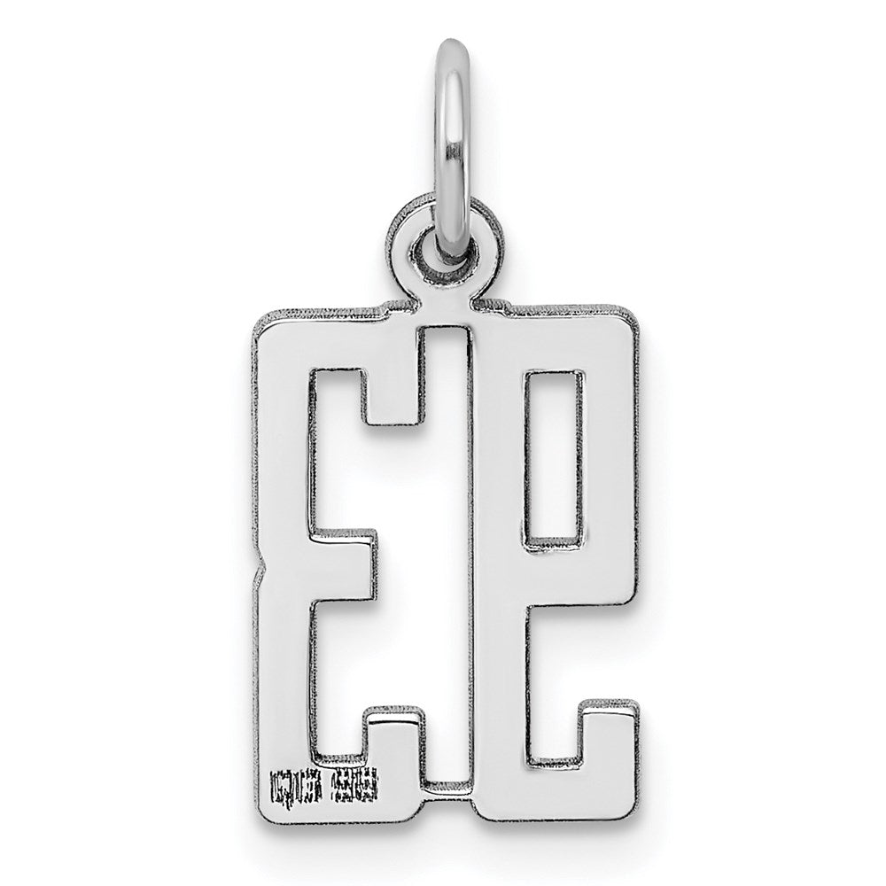 Sterlingsilber Silber/rhodiniert Länglich Zahl 93 Charm