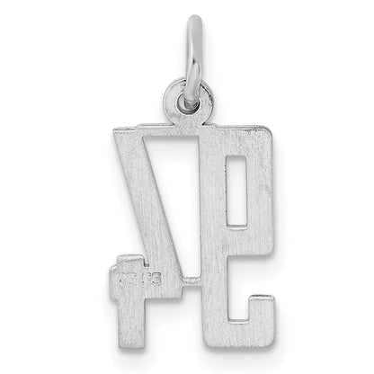 Sterlingsilber Silber/rhodiniert Länglich Zahl 94 Charm