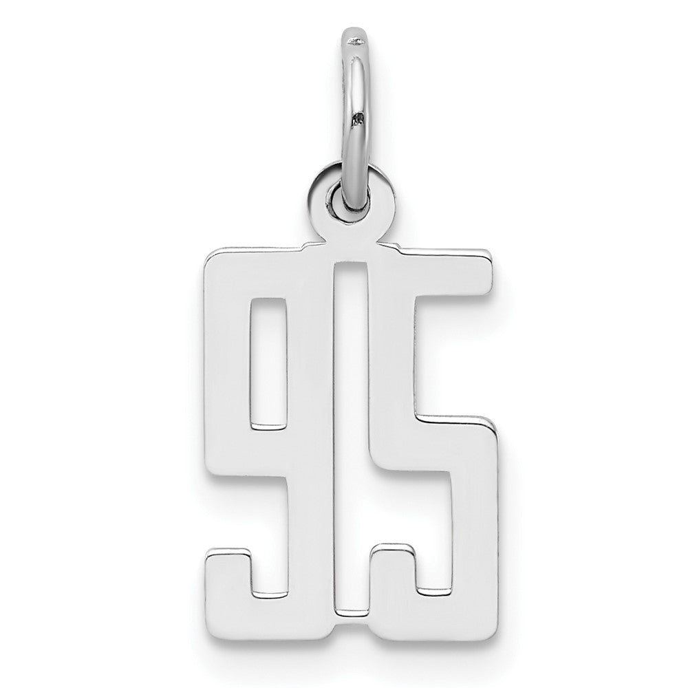Sterlingsilber Silber/rhodiniert Länglich Zahl 95 Charm