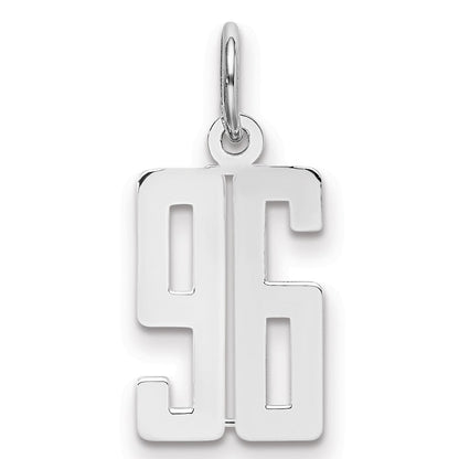 Sterlingsilber Silber/rhodiniert Länglich Zahl 96 Charm