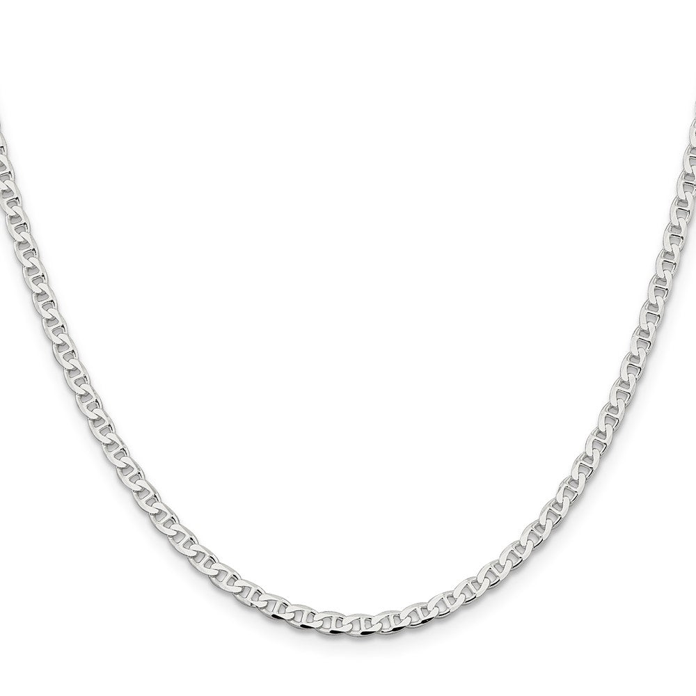 Sterlingsilber 3.15mm Diamantiert Flach Anker Panzer Halskette