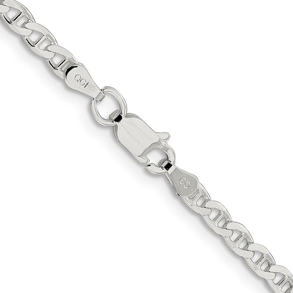 Sterlingsilber 3.15mm Diamantiert Flach Anker Panzer Halskette