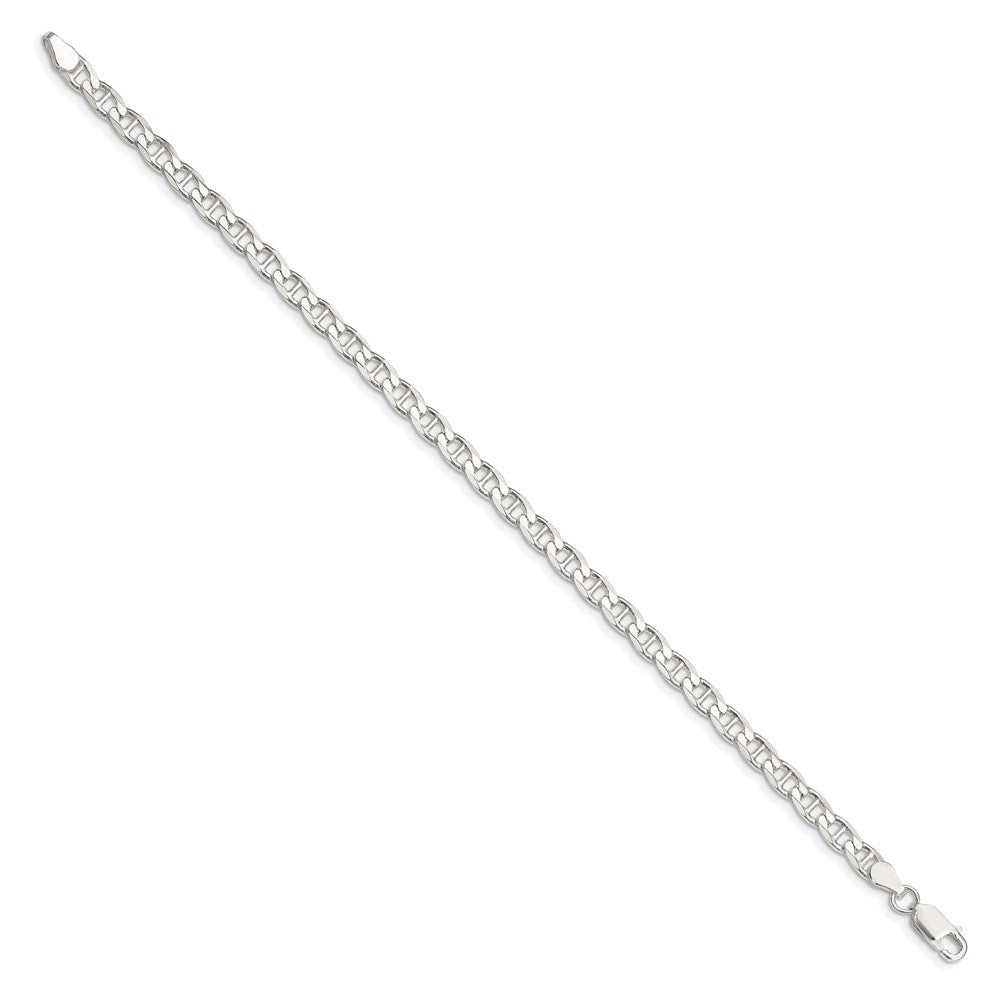 Sterlingsilber 4.65mm Diamantiert Flach Anker Panzer Gliederarmband