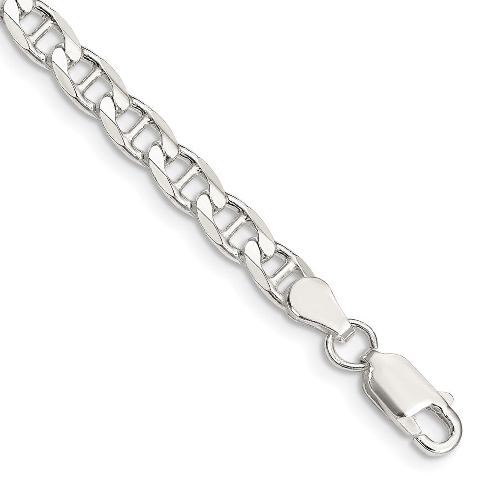 Sterlingsilber 4.65mm Diamantiert Flach Anker Panzer Gliederarmband