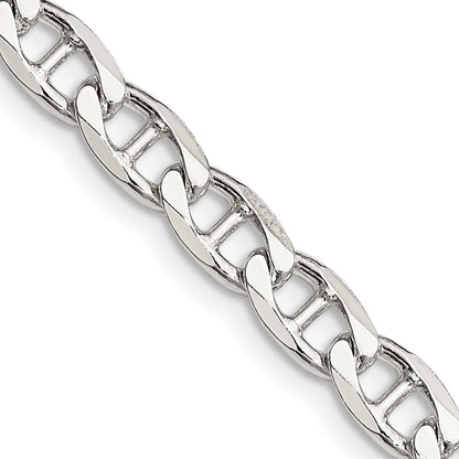 Sterlingsilber 5.7mm Diamantiert Flach Anker Panzer Halskette