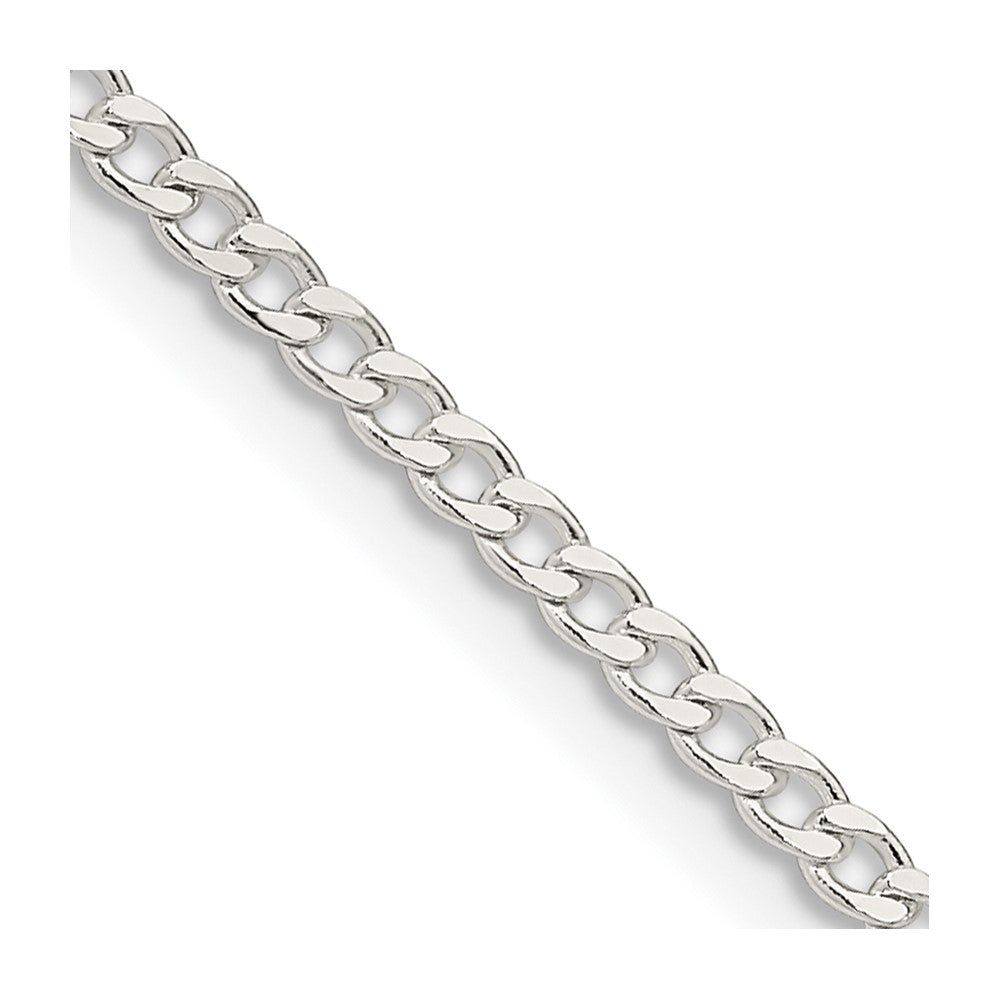 Sterlingsilber 2.3mm Abgeschrägt Panzer Halskette