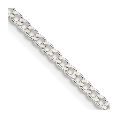 Sterlingsilber 2.3mm Abgeschrägt Panzer Halskette