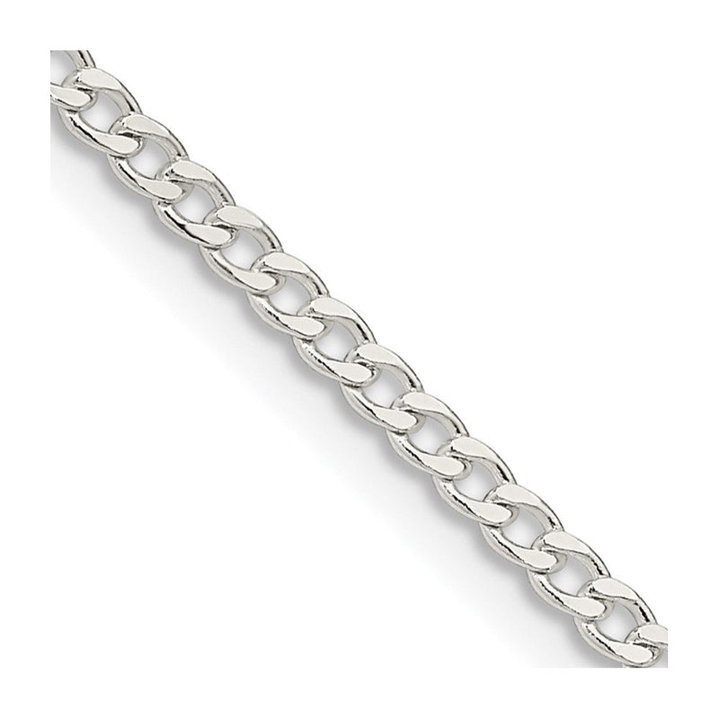 Sterlingsilber 2.3mm Abgeschrägt Panzer Halskette