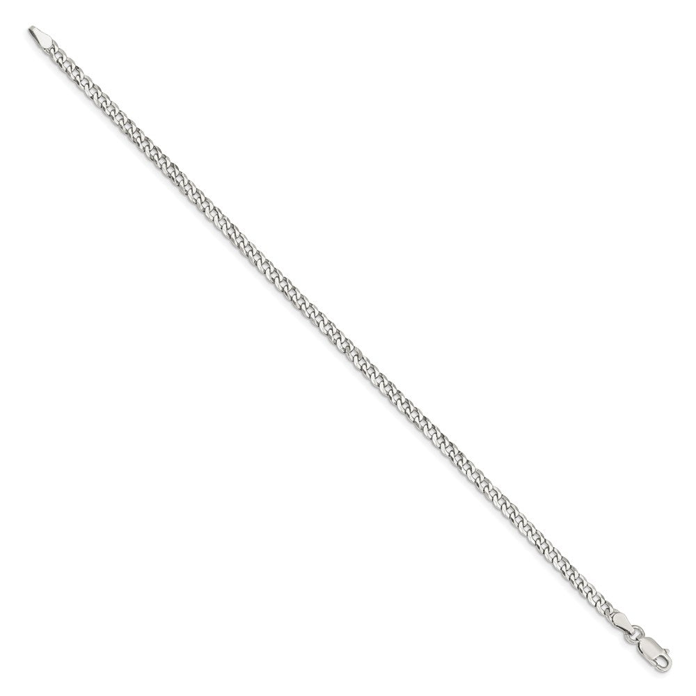 Sterlingsilber 3.2mm Abgeschrägt Panzer Gliederarmband