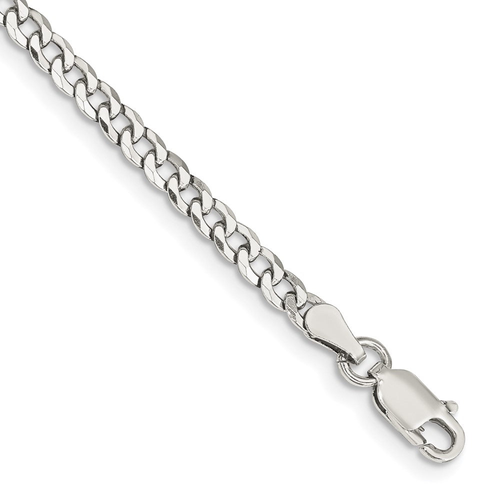 Sterlingsilber 3.2mm Abgeschrägt Panzer Gliederarmband