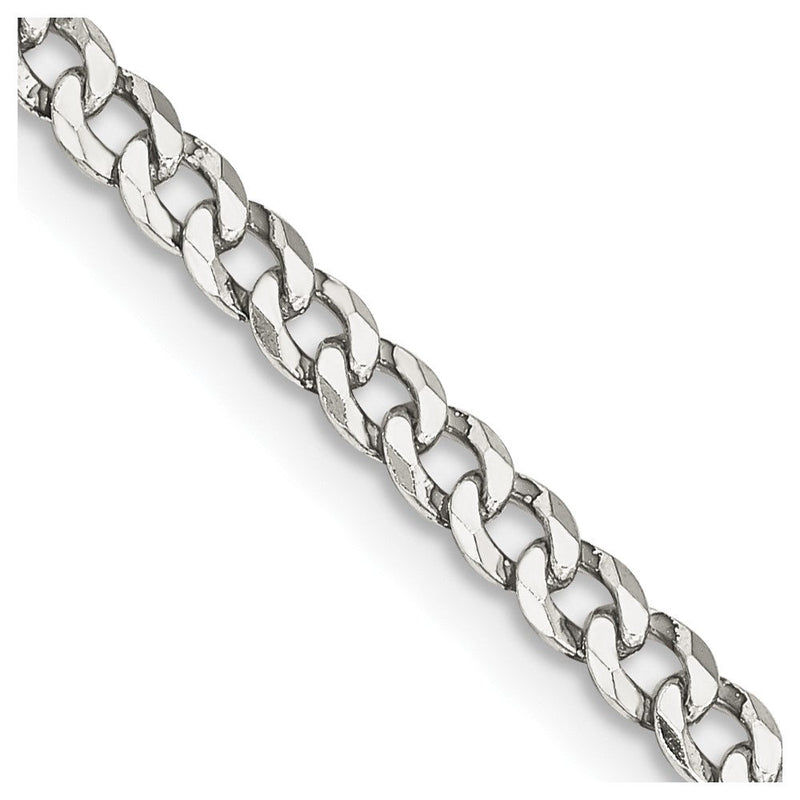 Sterlingsilber 3.2mm Abgeschrägt Panzer Halskette