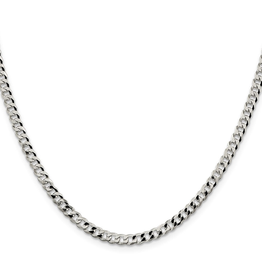 Sterlingsilber 4mm Abgeschrägt Panzer Halskette