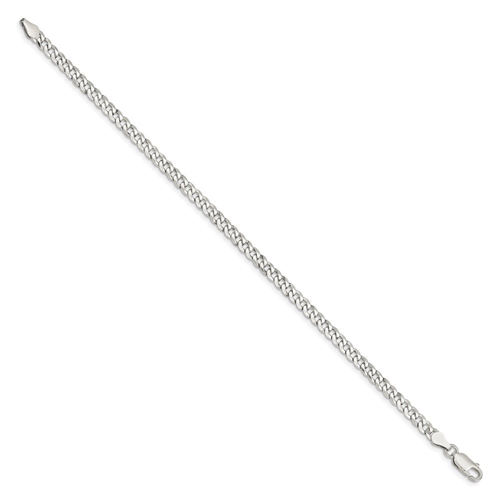 Sterlingsilber 4mm Abgeschrägt Panzer Gliederarmband