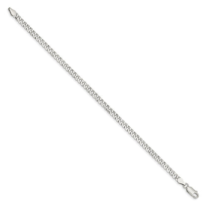 Sterlingsilber 4mm Abgeschrägt Panzer Gliederarmband