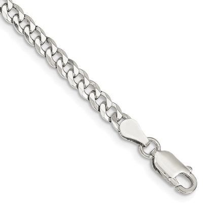 Sterlingsilber 4mm Abgeschrägt Panzer Gliederarmband