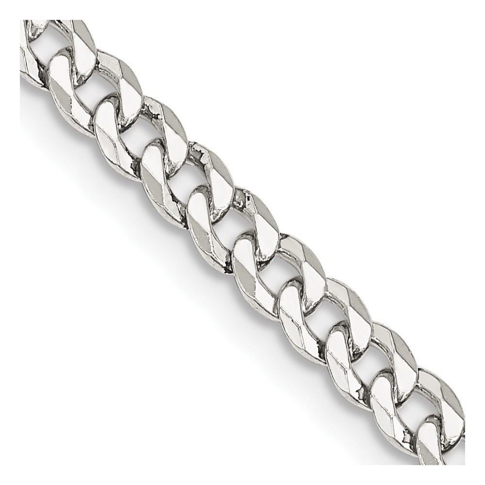 Sterlingsilber 4mm Abgeschrägt Panzer Halskette