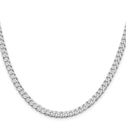 Sterlingsilber Rhodiniert 5mm Abgeschrägt Panzer Kette