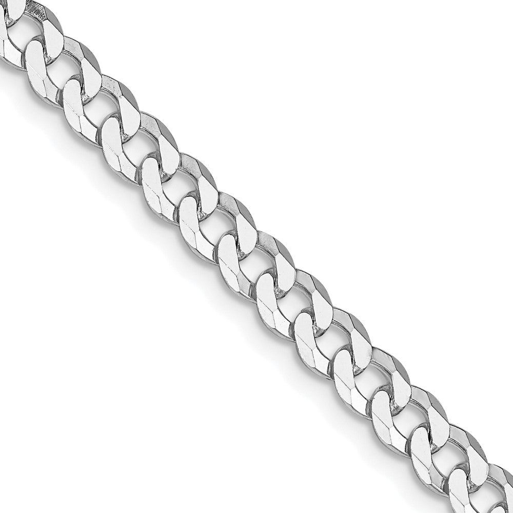 Sterlingsilber Rhodiniert 5mm Abgeschrägt Panzer Kette
