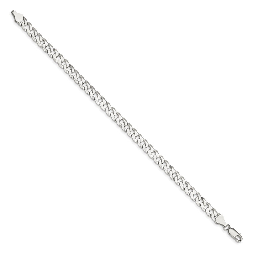 Sterlingsilber 6mm Abgeschrägt Panzer Gliederarmband