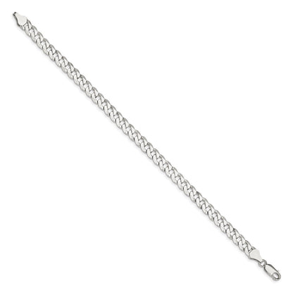 Sterlingsilber 6mm Abgeschrägt Panzer Gliederarmband
