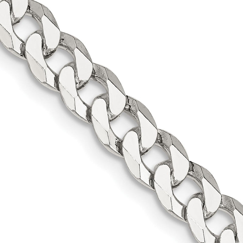 30 Zoll Sterlingsilber 6mm Abgeschrägt Panzer Halskette