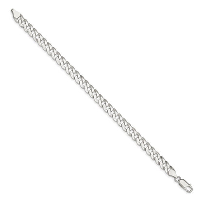 Sterlingsilber 7mm Abgeschrägt Panzer Gliederarmband