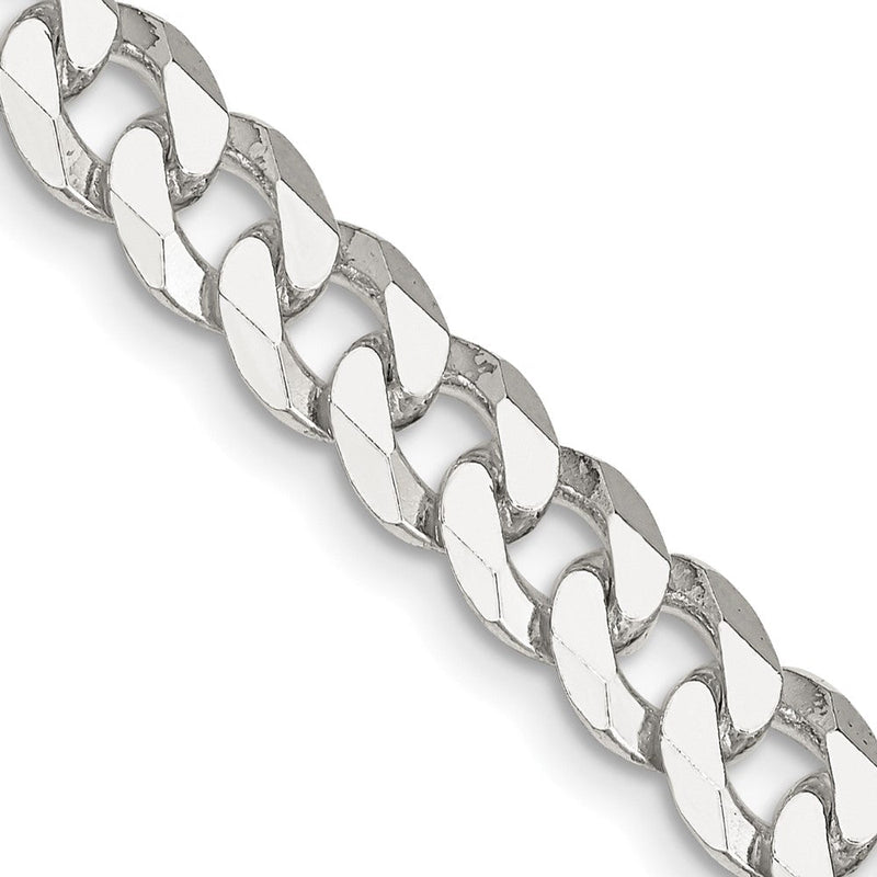 30 Zoll Sterlingsilber 7mm Abgeschrägt Panzer Halskette