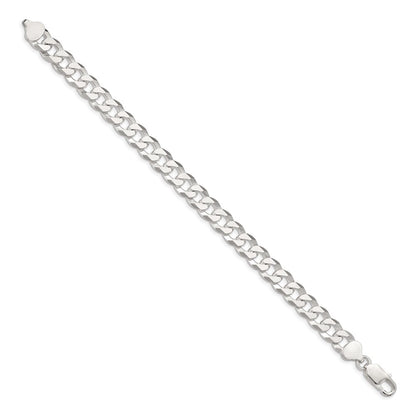 Sterlingsilber 8.5mm Abgeschrägt Panzer Gliederarmband