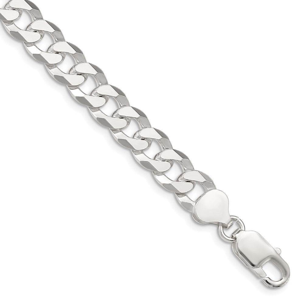 Sterlingsilber 8.5mm Abgeschrägt Panzer Gliederarmband