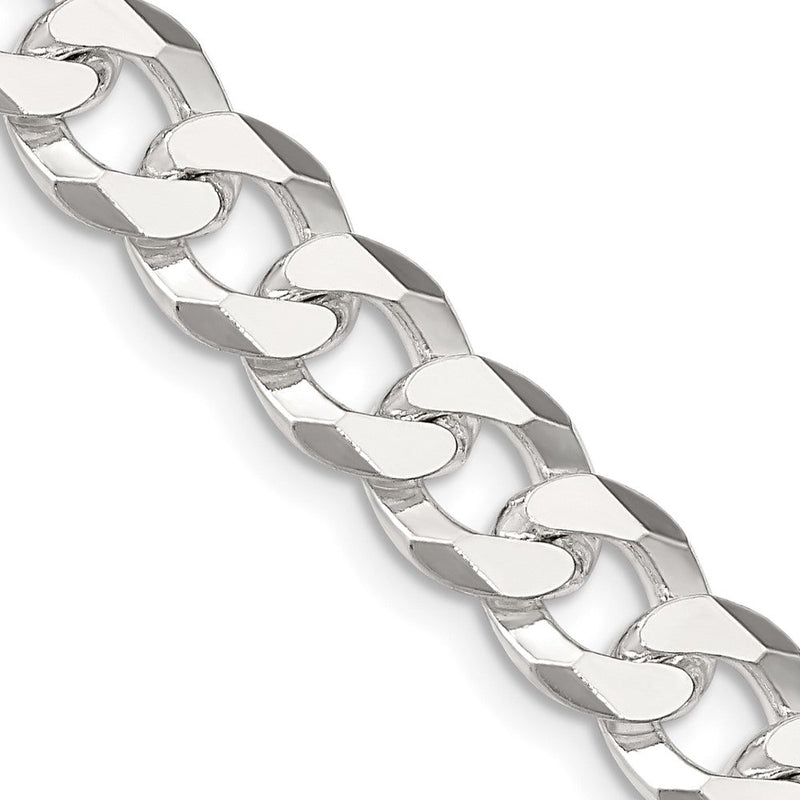 26 Zoll Sterlingsilber 8.5mm Abgeschrägt Panzer Halskette