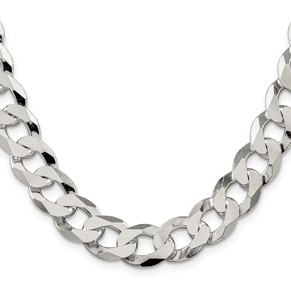 Sterlingsilber 13mm Abgeschrägt Panzer Halskette