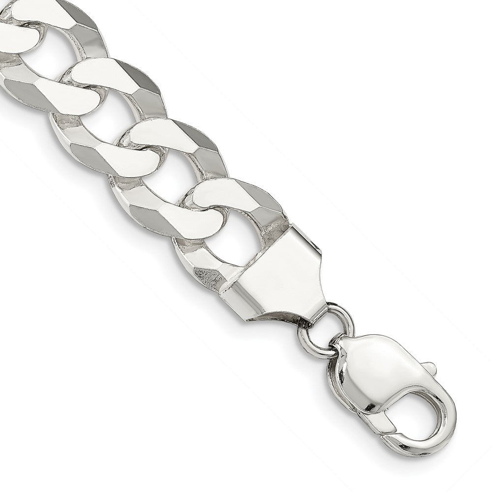 Sterlingsilber 13mm Abgeschrägt Panzer Gliederarmband
