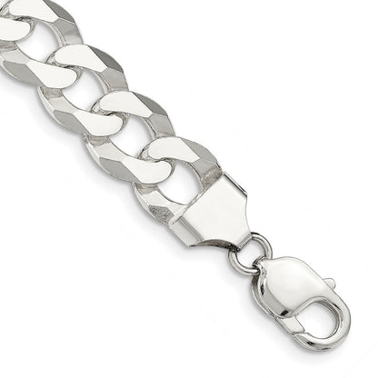 Sterlingsilber 13mm Abgeschrägt Panzer Gliederarmband