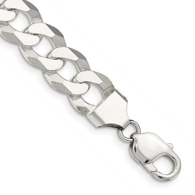 Sterlingsilber 13mm Abgeschrägt Panzer Gliederarmband