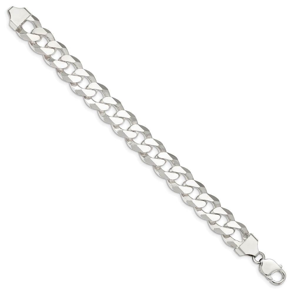 Sterlingsilber 14mm Abgeschrägt Panzer Gliederarmband