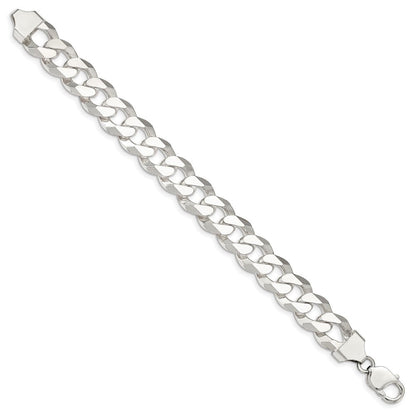 Sterlingsilber 14mm Abgeschrägt Panzer Gliederarmband