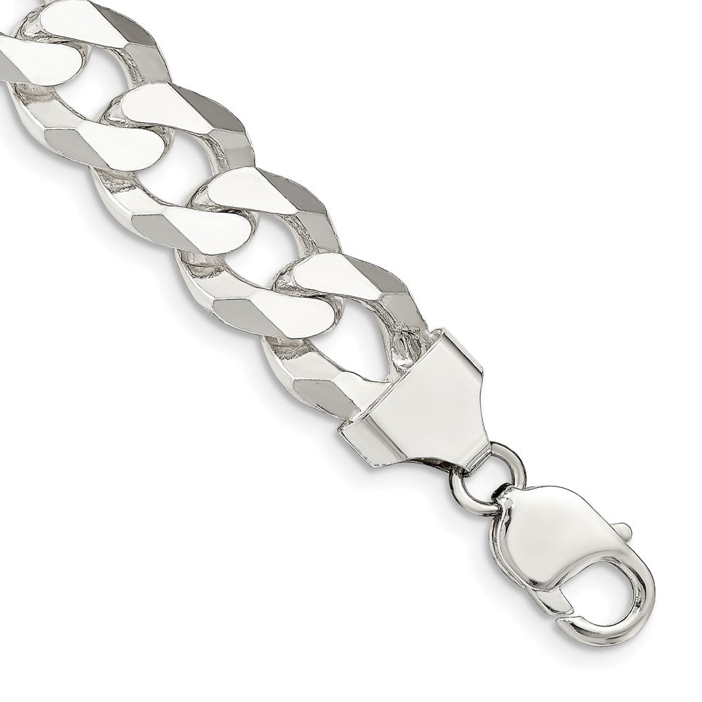 Sterlingsilber 14mm Abgeschrägt Panzer Gliederarmband